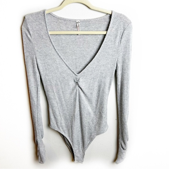 Intimately By Free People Tops - Intimately Free People long sleeve soft ribbed Heather gray bodysuit size: S